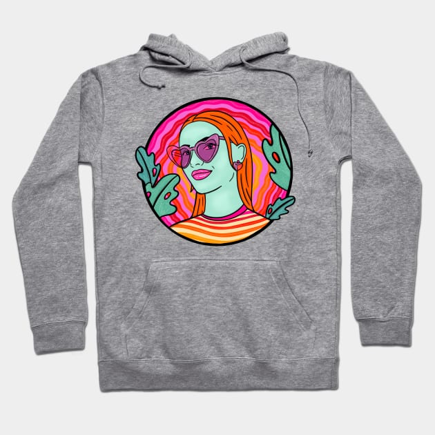 Rose Colored Glasses Hoodie by Doodle by Meg